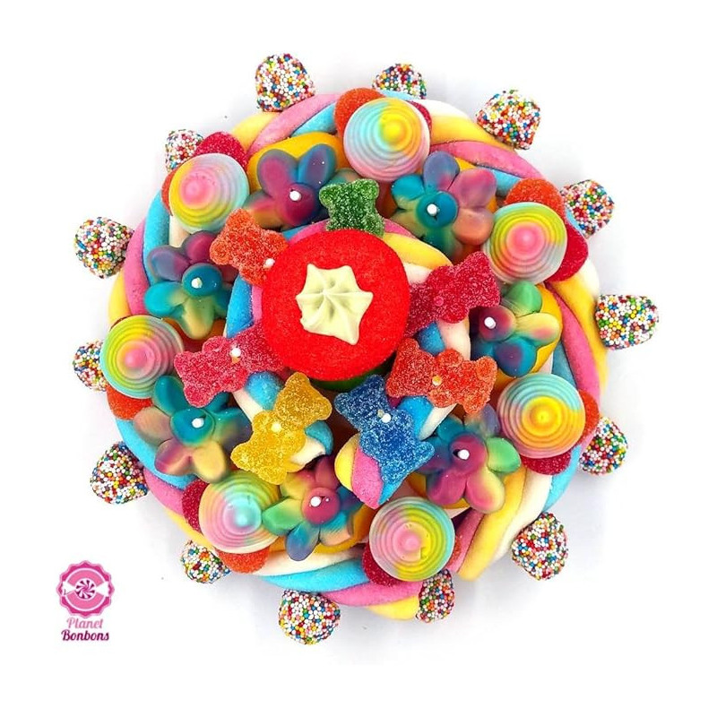 Gâteau Régime de bonbons Arc en ciel 22 cm