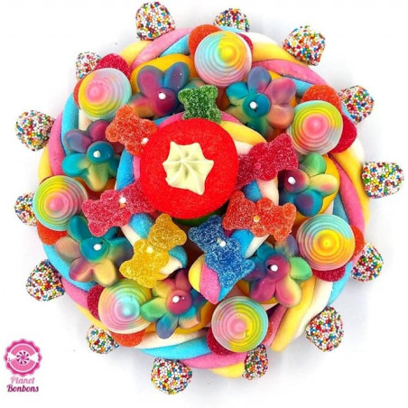 Gâteau Régime de bonbons Arc en ciel 22 cm