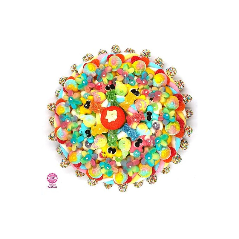 Maxi gâteau de bonbons arc en ciel 320mm