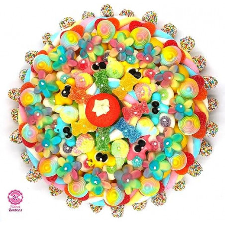 Maxi gâteau de bonbons arc en ciel 320mm